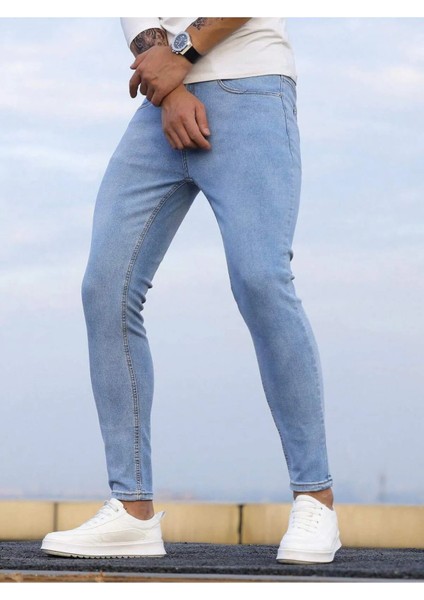 Erkek Casual Normal Bel Jean Kot Pantolon