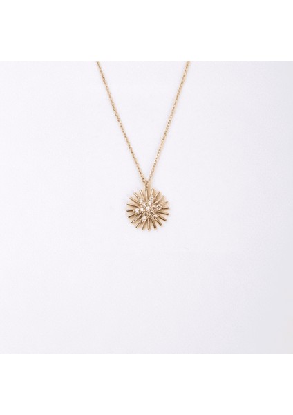 Gümüş Kolye - Aşk Pusulası Tarz Şans Taşlı Modern Tasarım Tarz Stil 925 Ayar Gümüş Kolye-Aşk Pusulası Şans Kolyesi