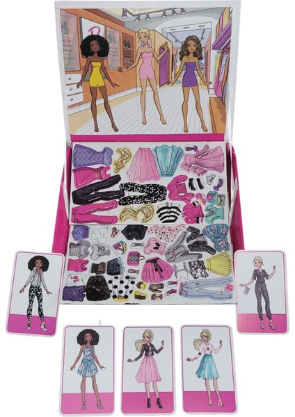 & Friends Manyetik Kıyafet Giydirme 62 Parça + Barbie 4in1 Puzzel Seti