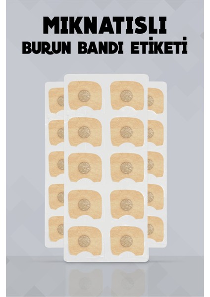 30 Çift (60 Adet) Manyetik Burun Bandı Yedek Bant - Refill Paket, Aparatsız