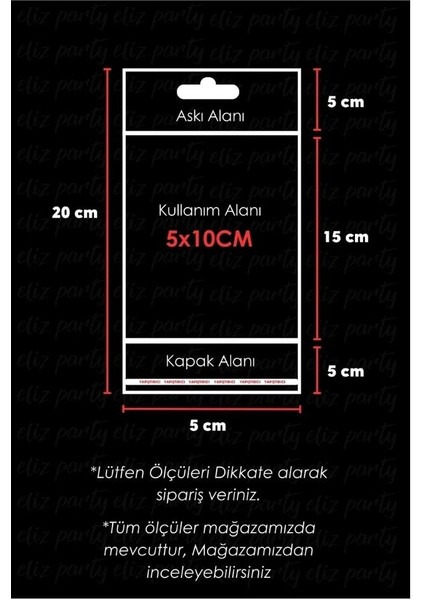 5X20CM Askılı Bantlı Jelatin Opp Poşet Kurabiye Aksesuar Hediye Paketleme Raf Poşeti 100 Adet