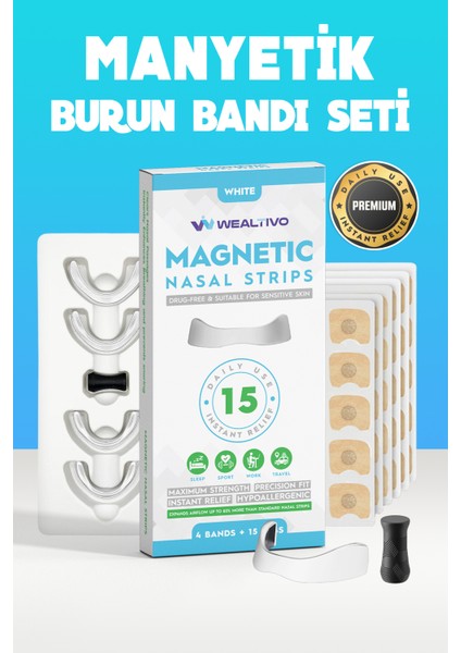 Beyaz Renk Burun Bandı (15'li Paket)