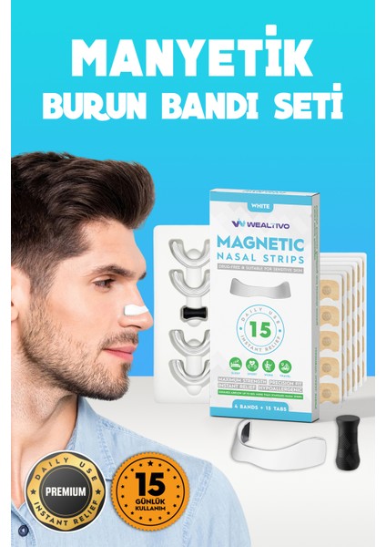 Beyaz Renk Burun Bandı (15'li Paket)