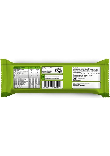 Antep Fıstıklı Yüksek Protein Bar 50G x 12 Adet