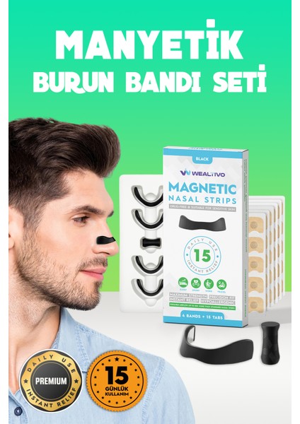 Siyah Renk Burun Bandı (15'li Paket)