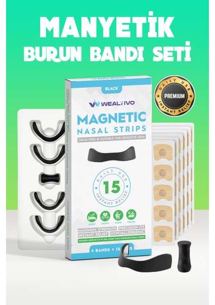 Siyah Renk Burun Bandı (15'li Paket)