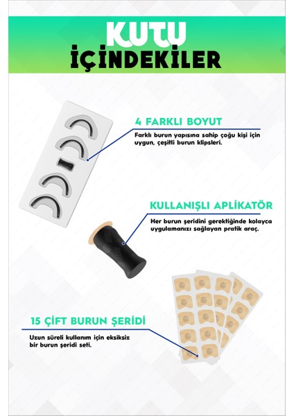 Siyah Renk Burun Bandı (15'li Paket)