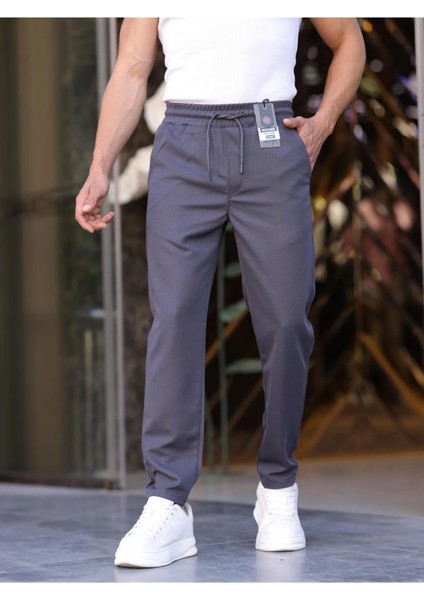 Erkek Örme Kumaş Rahat Geniş Kalıp Casual Jogger Pantolon