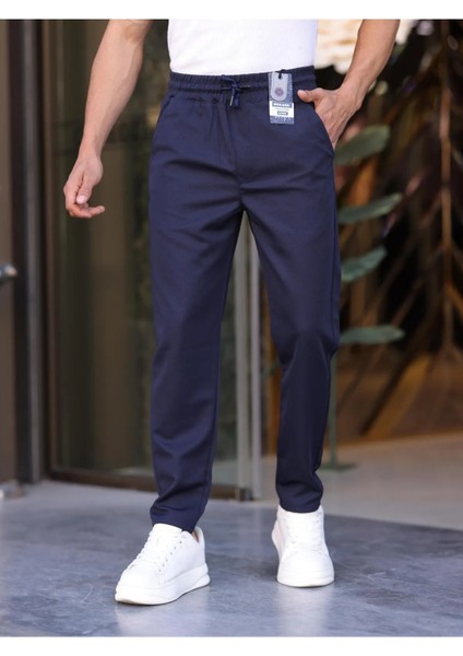 Erkek Örme Kumaş Rahat Geniş Kalıp Casual Jogger Pantolon