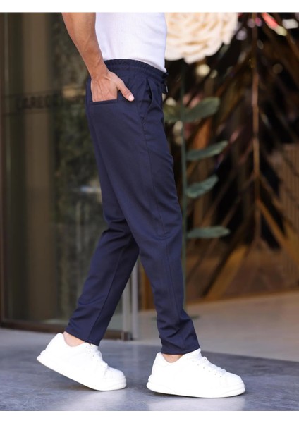 Erkek Örme Kumaş Rahat Geniş Kalıp Casual Jogger Pantolon