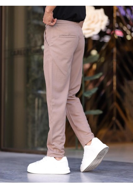 Erkek Örme Kumaş Rahat Geniş Kalıp Casual Jogger Pantolon