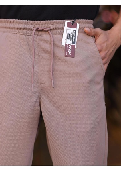 Erkek Örme Kumaş Rahat Geniş Kalıp Casual Jogger Pantolon