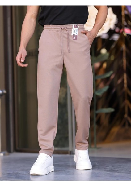 Erkek Örme Kumaş Rahat Geniş Kalıp Casual Jogger Pantolon