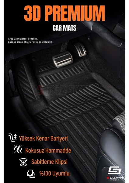 Renault Clio 5 3D Pro Havuzlu Paspas ve Bagaj Havuzu Seti (2'li Set) 2019 Üzeri A+ Kalite fiyatları