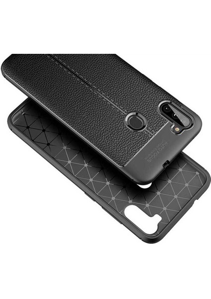 Samsung Galaxy M11 Deri Görünümlü Firo Silikon Kılıf