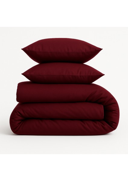 Çift Kişilik Pamuk Nevresim Takımı 200 x 220 cm , Lastikli Çarşaflı Set, Vişne Çürüğü indirimleri
