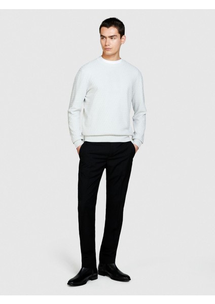 Sisley %100 Pamuk Dokulu Bisiklet Yaka Kazak Erkek Gri Kazak - 324P1098S1033 modelleri