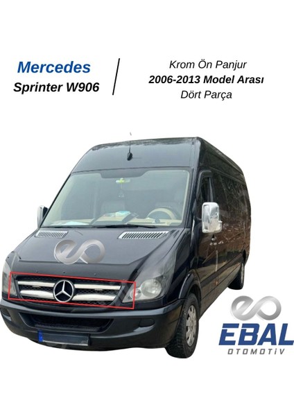 Mercedes Sprinter W906 Krom Ön Panjur 4 Prç. 2006-2013 P.çelik