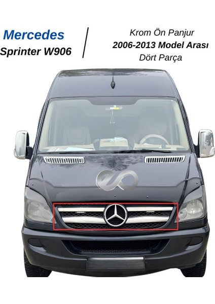 Mercedes Sprinter W906 Krom Ön Panjur 4 Prç. 2006-2013 P.çelik fiyatları