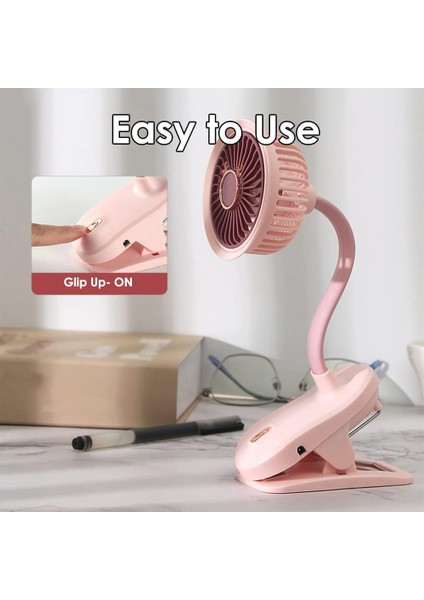 BS-5002 Şarjlı Masa Kenarı Montajlı Fan Mini Vantilatör