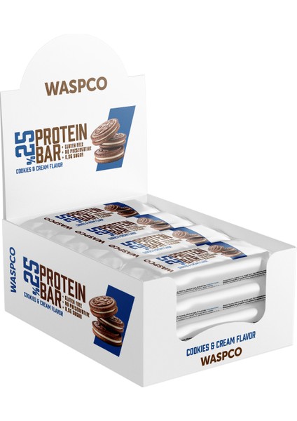 Bitter Çikolata Kaplı Bisküvi Aromalı Protein Bar 36gr x 12 Adet