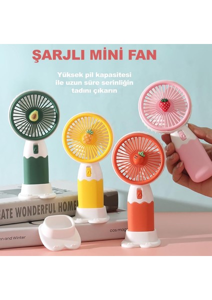 BS-5001 Şarjlı Taşınabilir Fan Mini Vantilatör