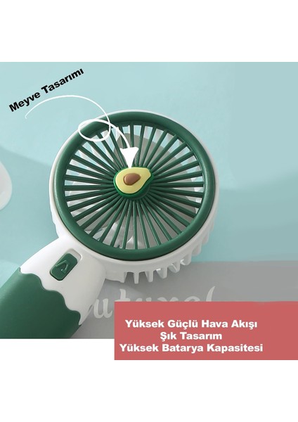 BS-5001 Şarjlı Taşınabilir Fan Mini Vantilatör