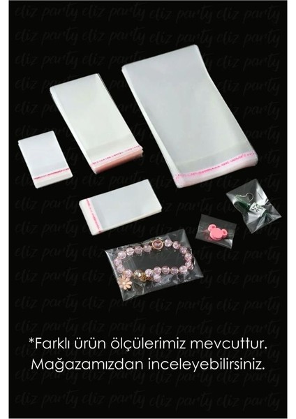 8X20CM Askılı Bantlı Jelatin Opp Poşet Kurabiye Aksesuar Hediye Paketleme Raf Poşeti 100 Adet