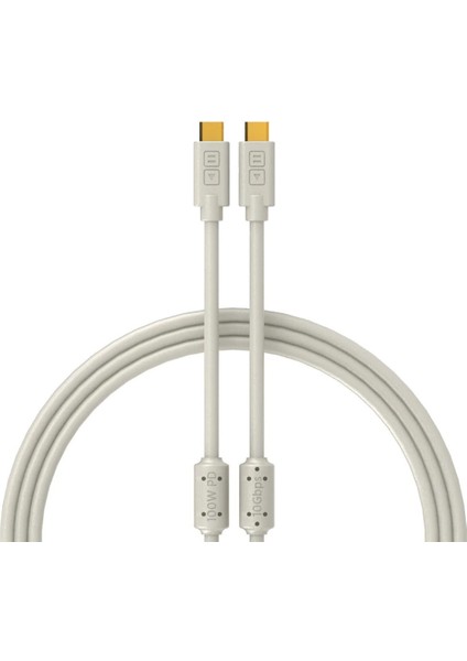 Chroma Cables Usb-C To C - 2mt | White Dj ve Prodüktörler Için Yüksek Kalite Usb-C (Type-C)'den Usb-C (Type-C)'ye Kablo
