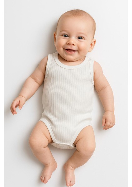 3’lü Fitilli Ribana Çıtçıtlı Bebek Zıbın | Kolsuz Yazlık Pamuklu Body Seti | Unisex Bebek Badi Tulum fiyatları