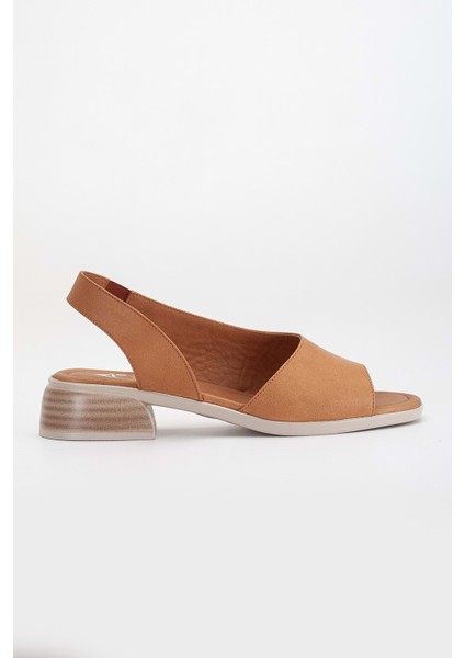 Kadın Deri Günlük Alçak Topuklu Sandalet - Beyaz modelleri