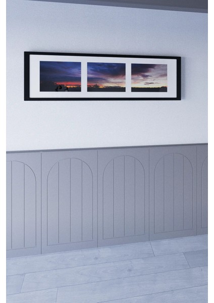 Mdf Cnc Işlemeli Dekoratif Boyanabilir Duvar Paneli (102X54CM) (4mm) Oval modelleri