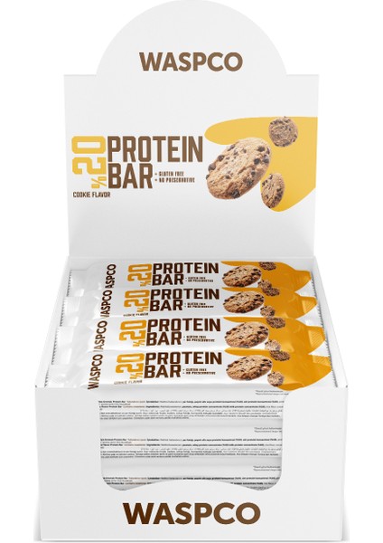 Kurabiye Aromalı Protein Bar 40g x 12 Adet