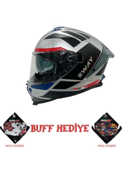 Sw 865 Evoque White Black Red Kask