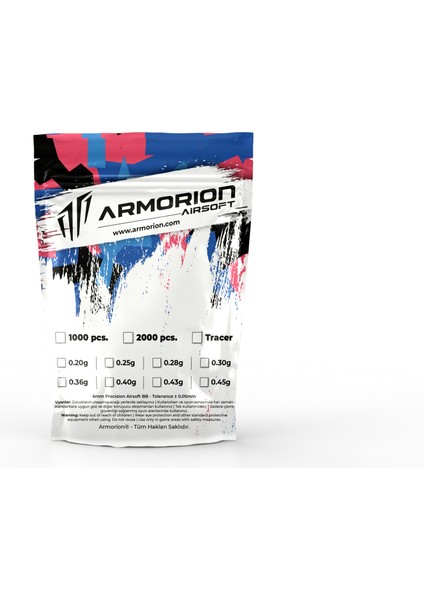 Airsoft Bb 0.43G – 1000 Adet