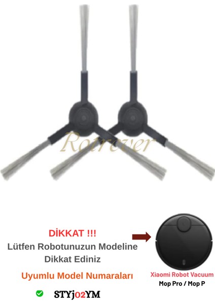 Xiaomi Mi Robot Vacuum Mop Pro (Model NO:STYTJO2YM Dikkat)Vacuum Mop P Robot Süpürge Yedek Parça Seti
