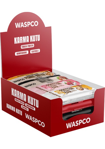 Protein Bar Karma Kutu 40g x 10 Adet (5 Çeşit)