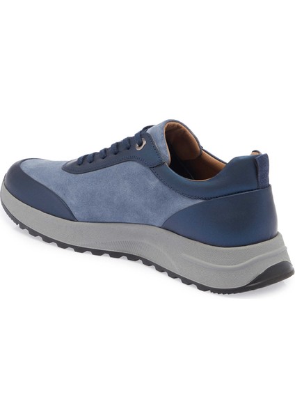 Lacivert Hakiki Deri Erkek Sneaker - E24I1AY56914-F51 fiyatları