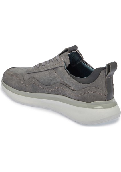 Gri Hakiki Nubuk Deri Erkek Sneaker - E24I1AY56912-A40 fiyatları