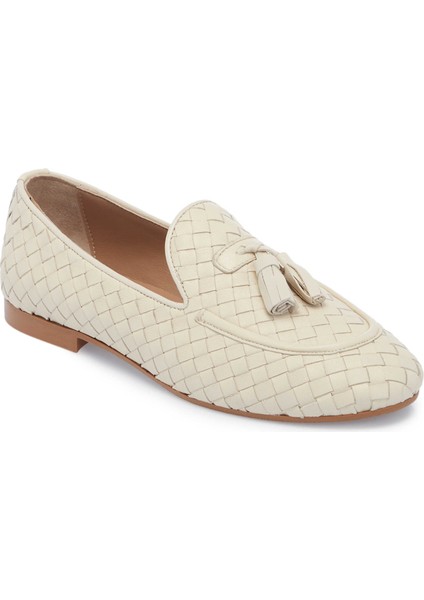 Bej Hakiki Süet Deri Kadın Loafer - K25I1AY68040-A25