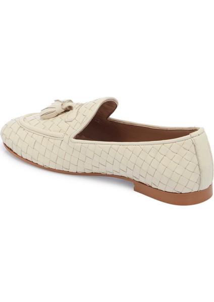 Bej Hakiki Süet Deri Kadın Loafer - K25I1AY68040-A25