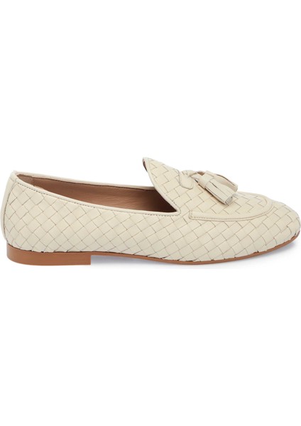 Bej Hakiki Süet Deri Kadın Loafer - K25I1AY68040-A25