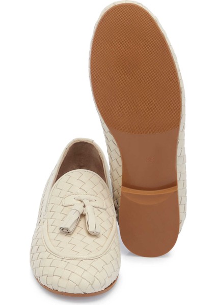 Bej Hakiki Süet Deri Kadın Loafer - K25I1AY68040-A25