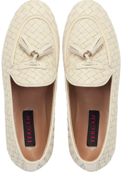 Bej Hakiki Süet Deri Kadın Loafer - K25I1AY68040-A25