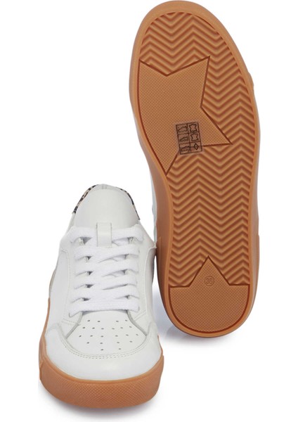 Beyaz Hakiki Deri Kadın Sneaker - K25I1AY68118-A26