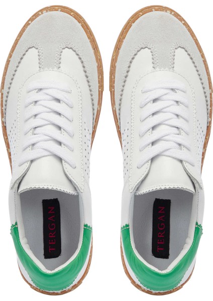Beyaz Hakiki Deri Kadın Sneaker - K25I1AY68119-M03