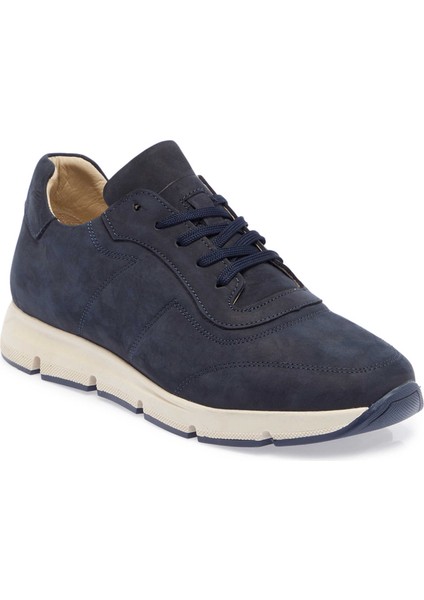 Lacivert Hakiki Nubuk Deri Erkek Sneaker - E24I1AY56899-C39