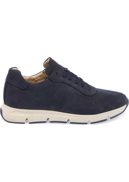 Lacivert Hakiki Nubuk Deri Erkek Sneaker - E24I1AY56899-C39