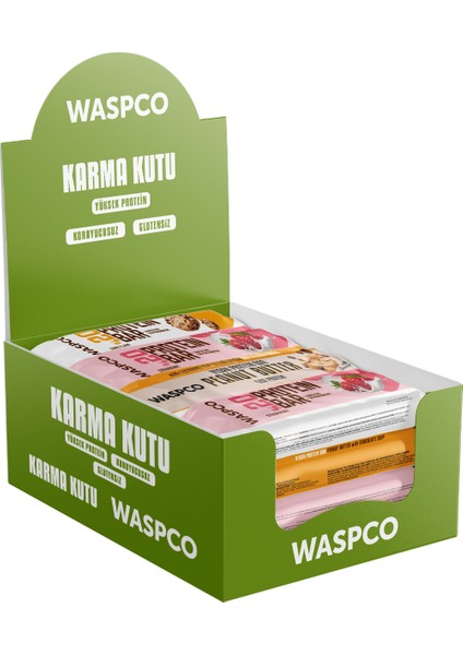 Protein Bar Karma Kutu 40g x 12 Adet (3 Çeşit)