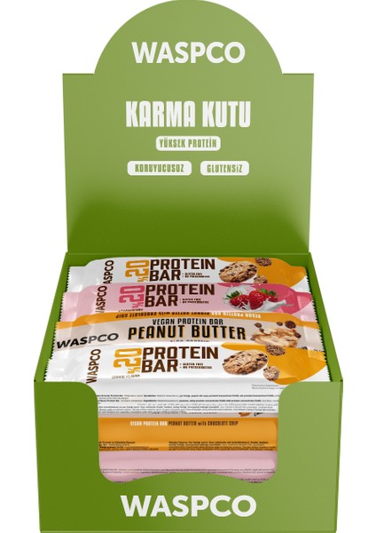 Protein Bar Karma Kutu 40g x 12 Adet (3 Çeşit)